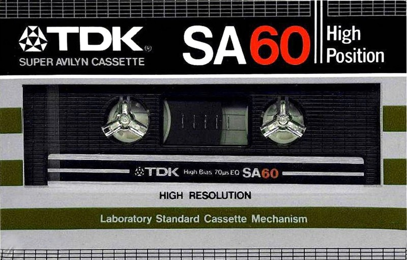 Compact Cassette TDK SA 60 Type II Chrome 1982 Australia, Europe