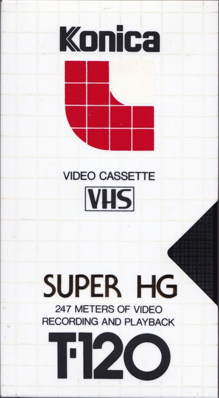 VHS, Video Home System Konica Super HG 120 Type I Normal USA