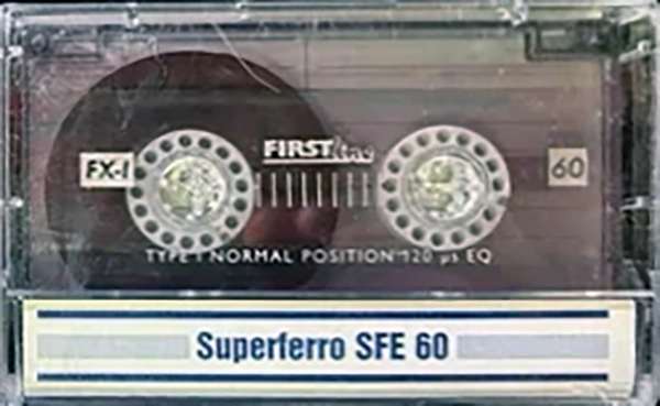 Compact Cassette First Line 60 "SFE FX-I" Type I Normal 1993 Spain