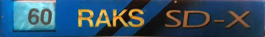 Compact Cassette RAKS SD-X 60 Type II Chrome 1993 Europe