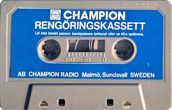 Compact Cassette Champion Cleaning Cassette Sweden