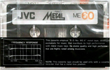 Compact Cassette JVC Metal / ME 60 "ME60" Type IV Metal 1981 USA