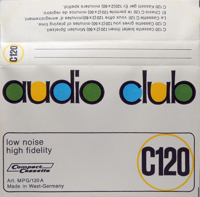 Compact Cassette Audio Club 120 Type I Normal Europe