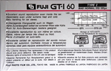 Compact Cassette Fuji GT-I 60 Type I Normal 1982 Europe