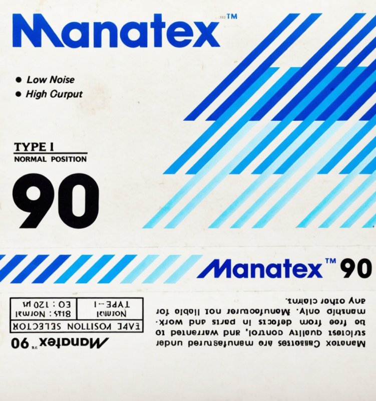 Compact Cassette Manatex 90 Type I Normal 1980 Hong Kong