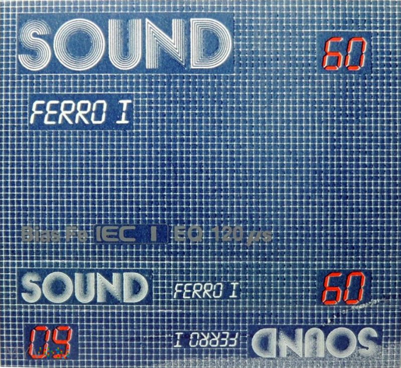 Compact Cassette Sound Ferro I 60 Type I Normal 1990 Europe