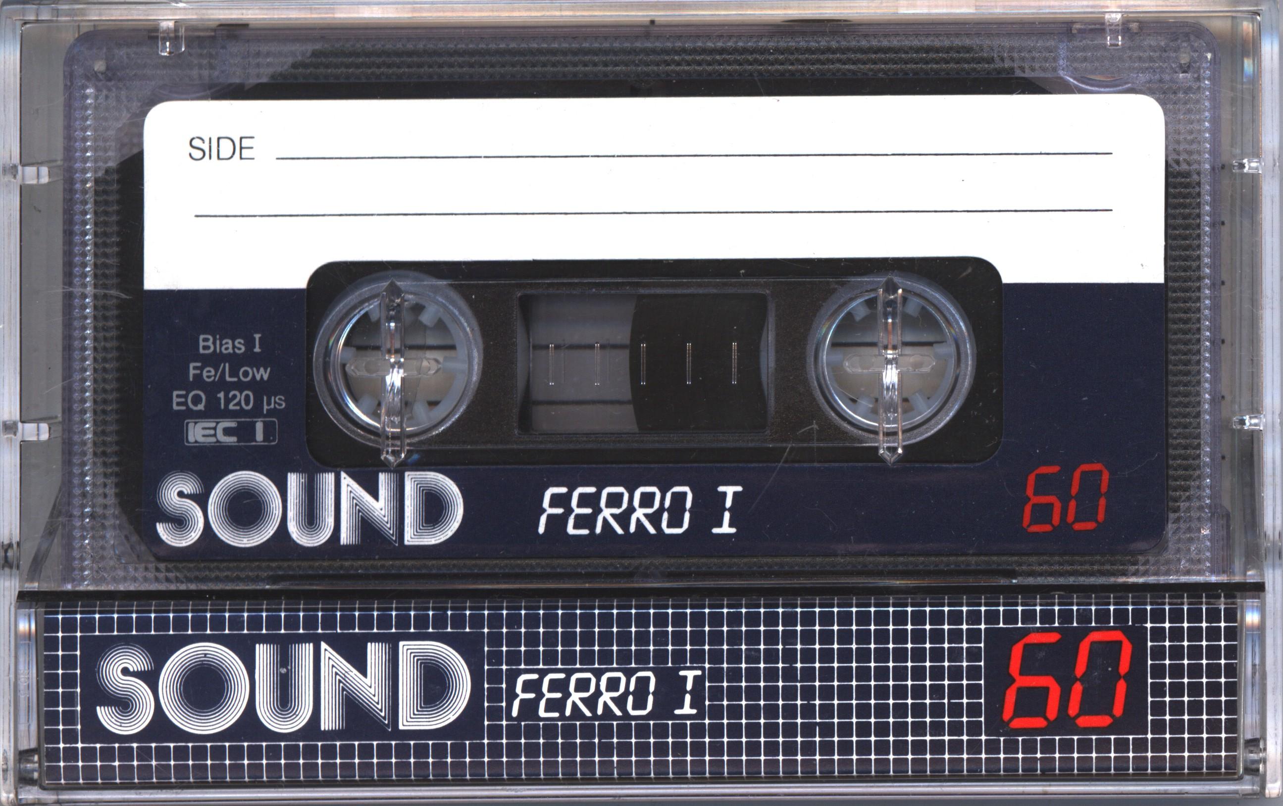 Compact Cassette Sound Ferro I 60 Type I Normal 1990 Europe
