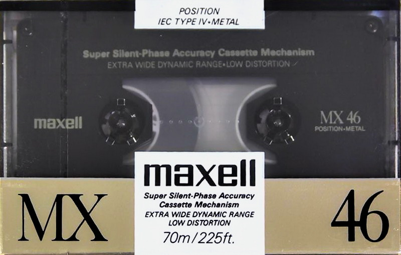 Compact Cassette Maxell MX 46 Type IV Metal 1988 Europe