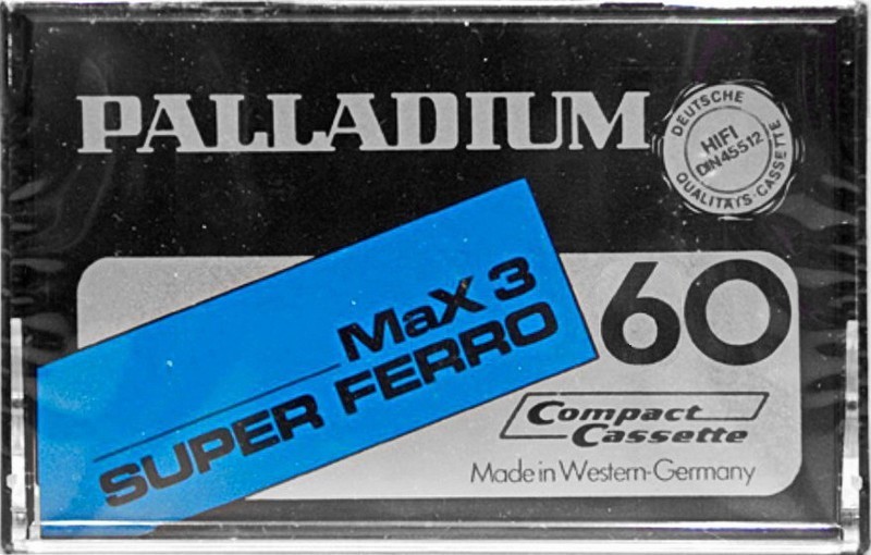 Compact Cassette Palladium Super Ferro Max 3 60 Type I Normal 1981 Europe