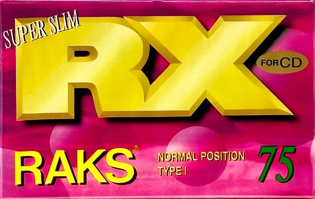 Compact Cassette RAKS RX 75 Type I Normal 1993 Europe