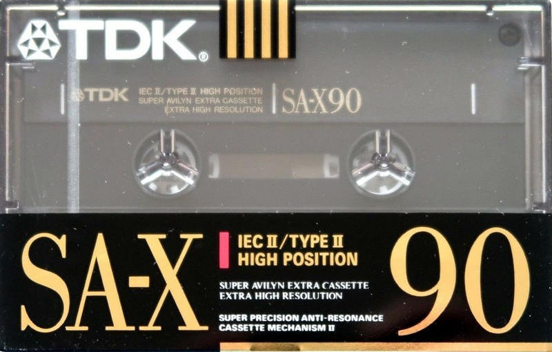 Compact Cassette TDK SA-X 90 "SA-X90ST" Type II Chrome 1990 North America