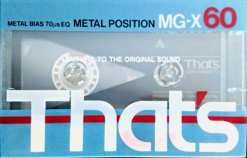 Compact Cassette Thats MG-X 60 Type IV Metal 1984 Europe