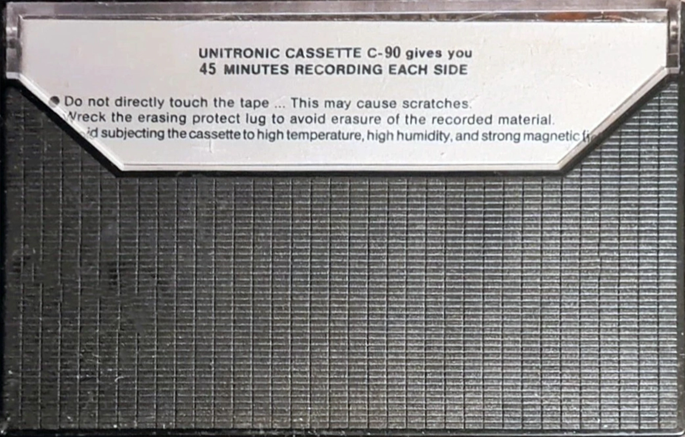 Compact Cassette Unitronic 90 Type I Normal 1979 Europe