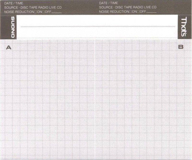Compact Cassette Thats Suono 90 Type IV Metal 1988 Europe