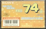 Compact Cassette Sony FX 74 "FXII" Type II Chrome Japan