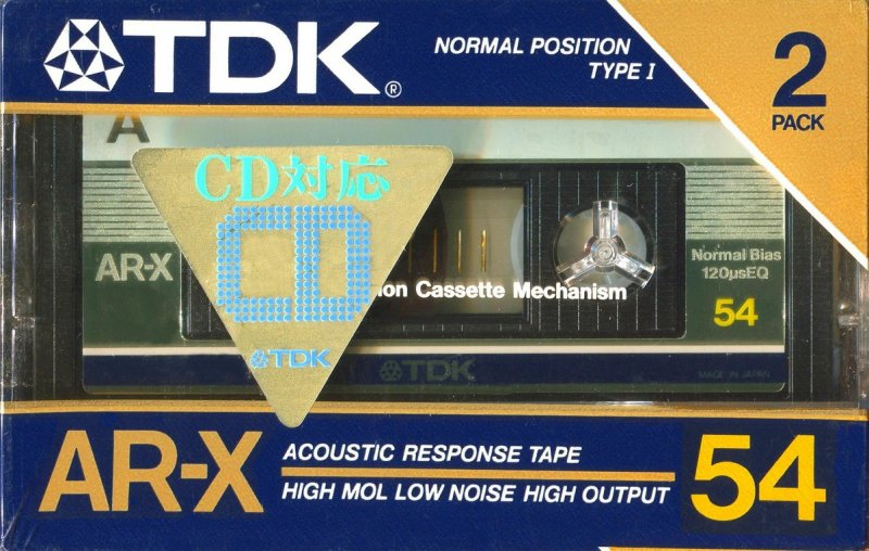 2 pack TDK AR-X 54 Type I Normal 1985 Japan