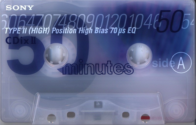 Compact Cassette Sony CDix II 50 "C-50CDX2F" Type II Chrome 1998 Japan