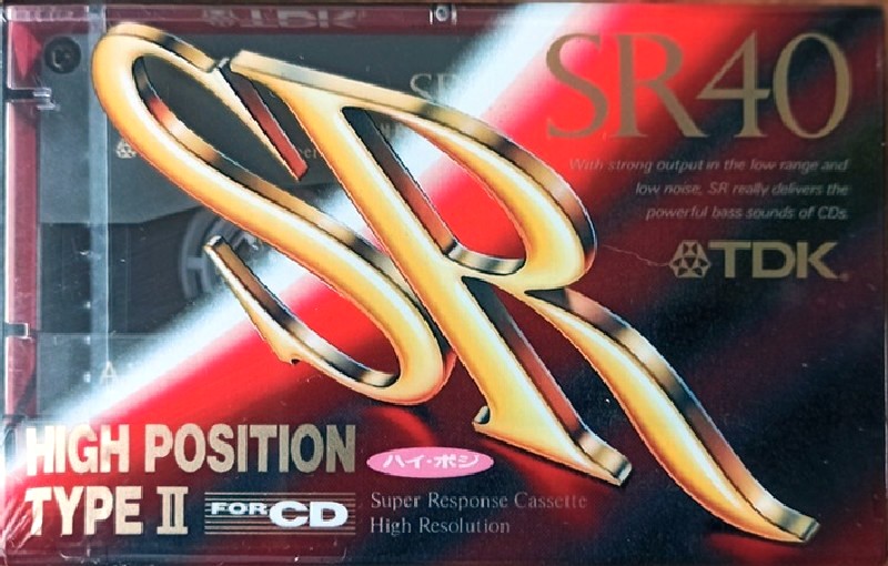 Compact Cassette TDK SR 40 "SR-40R" Type II Chrome 1992 Japan