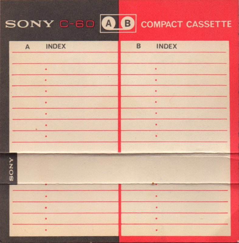 Compact Cassette Sony 60 Type I Normal 1972 Japan