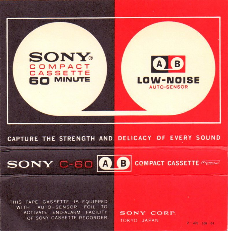 Compact Cassette Sony 60 Type I Normal 1972 Japan
