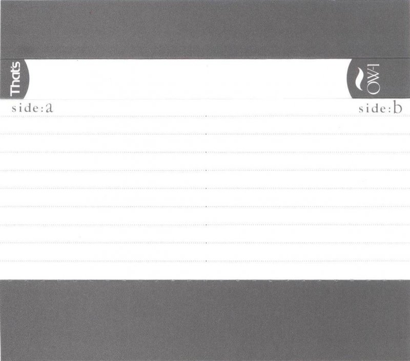 Compact Cassette Thats OW-1 90 Type I Normal 1991 Japan