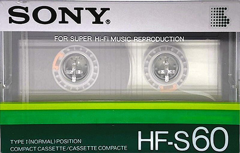 Compact Cassette Sony HF-S 60 Type I Normal 1985 Europe