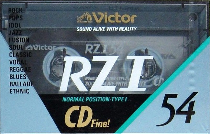 Compact Cassette Victor RZI 54 "RZ1-54N" Type I Normal 1990 Japan