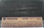 Compact Cassette Maxima 90 "LN" Type I Normal