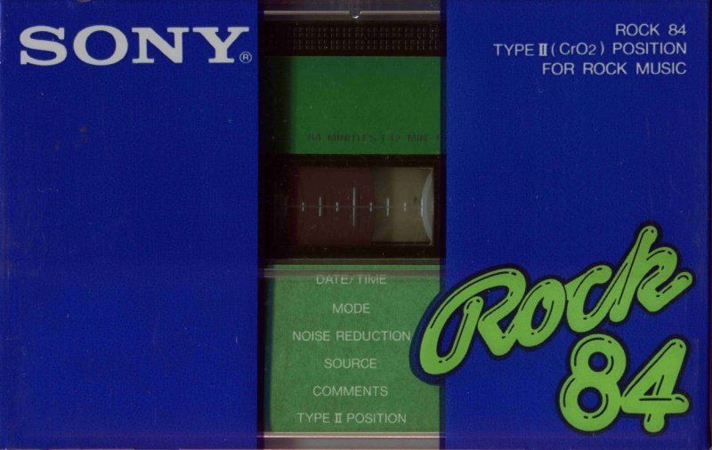 Compact Cassette Sony 84 "Rock 84" Type II Chrome 1981 Japan