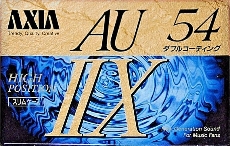 Compact Cassette AXIA AU-IIx 54 "AU2X A 54" Type II Chrome 1992 Japan