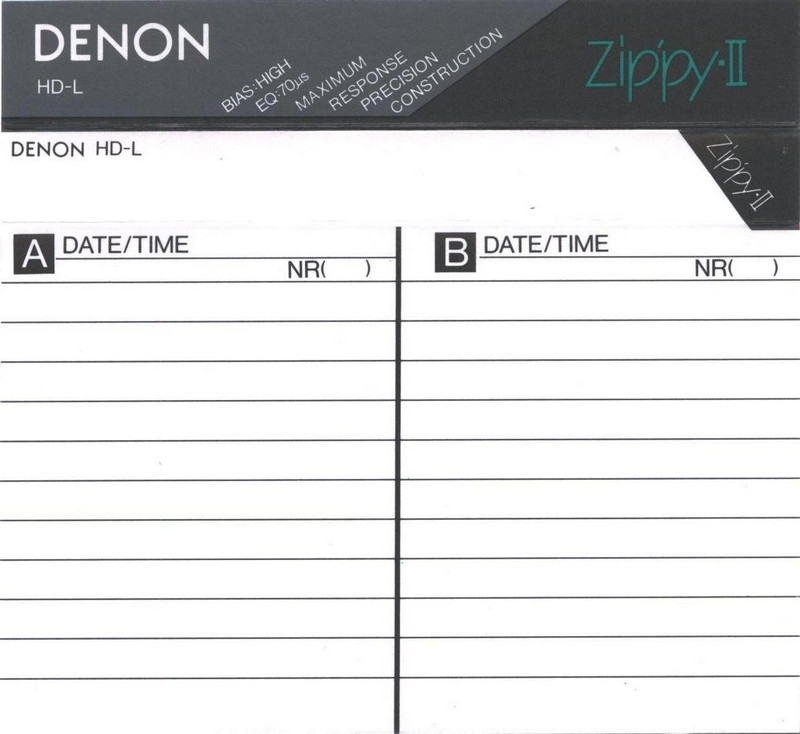 Compact Cassette Denon Zippy-II 46 "HD-L46" Type II Chrome 1988 Japan