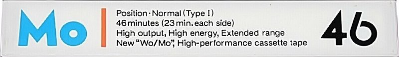 Compact Cassette Hitachi Wo/Mo 46 "MO46BL" Type I Normal 1985 Japan