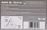 Compact Cassette AGFA HR-XS 60 Type I Normal 1989 Europe