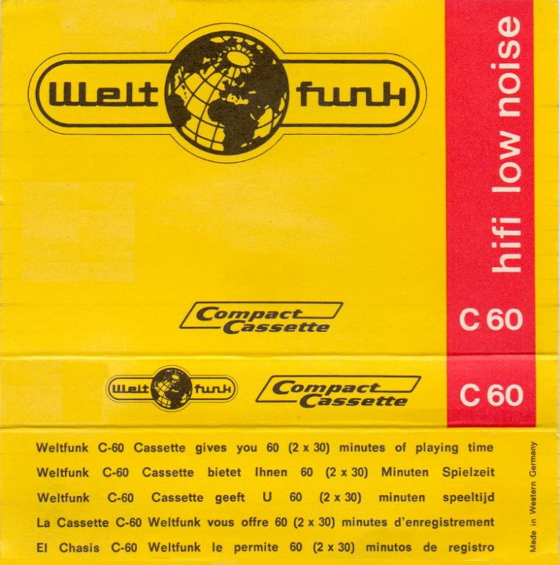 Compact Cassette Weltfunk 60 Type I Normal 1973 Europe