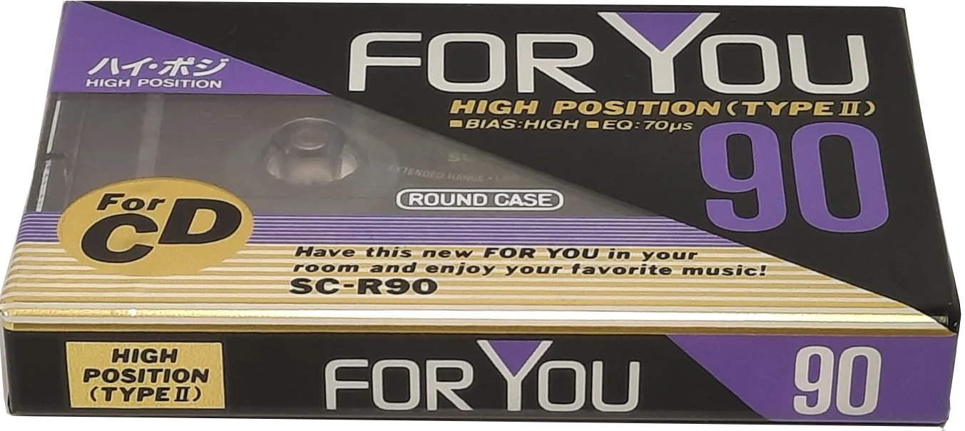 Compact Cassette Hitachi For You 90 "SC-R90" Type I Normal 1990 Japan
