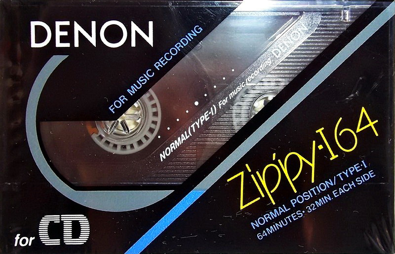 Compact Cassette Denon Zippy-I 64 "RD-R64" Type I Normal 1988 Japan