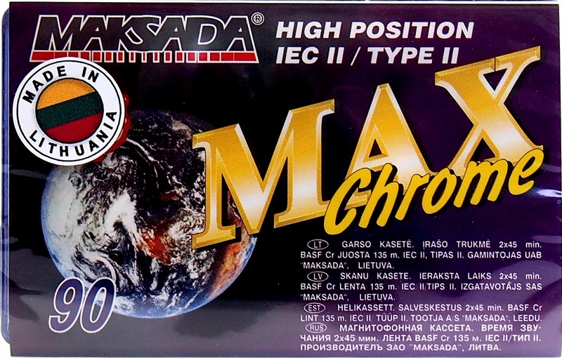 Compact Cassette Maksada MAX Chrome 90 Type II Chrome 1998 Worldwide