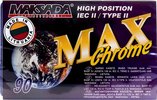 Compact Cassette Maksada MAX Chrome 90 Type II Chrome 1998 Worldwide