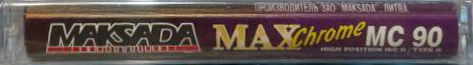 Compact Cassette Maksada MAX Chrome 90 Type II Chrome 1998 Worldwide