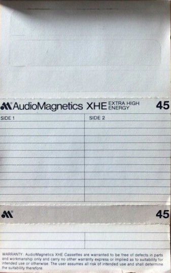 Compact Cassette Audio Magnetics XHE 45 Type I Normal 1975 Europe