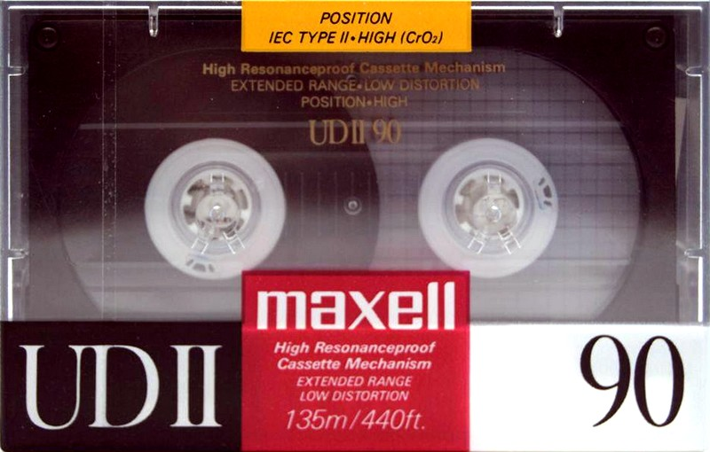 Compact Cassette Maxell UDII / UD2 90 Type II Chrome 1988 USA