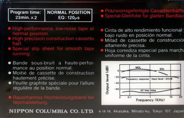 Compact Cassette Denon LX 46 Type I Normal 1984 Europe