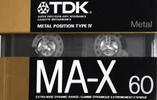 Compact Cassette TDK MA-X 60 Type IV Metal 1988 USA