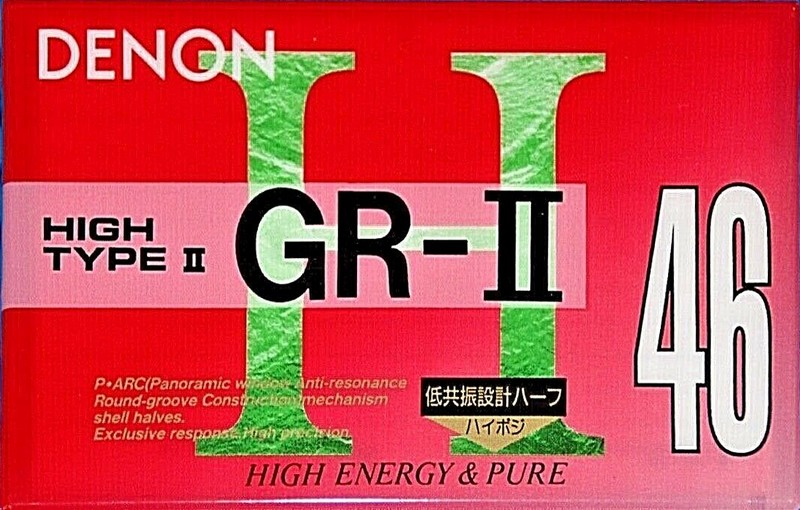 Compact Cassette Denon GR-II 46 "GR-2 46U" Type II Chrome 1994 Japan