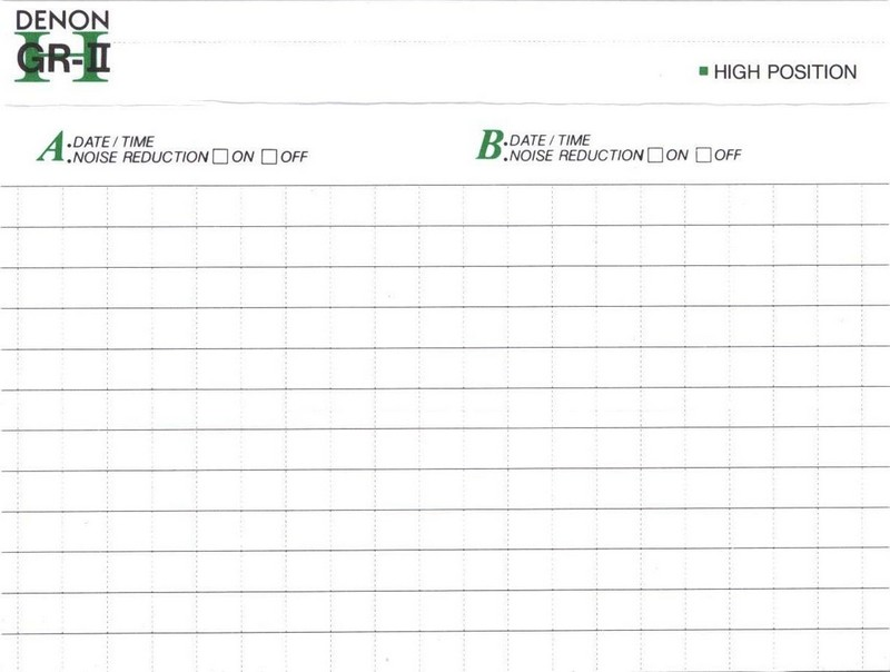 Compact Cassette Denon GR-II 46 "GR-2 46U" Type II Chrome 1994 Japan
