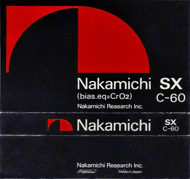 Compact Cassette Nakamichi SX 60 Type II Chrome 1978 Japan