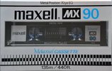 Compact Cassette Maxell MX 90 Type IV Metal 1980 Europe