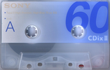 Compact Cassette Sony CDix II 60 "C60CDX2L" Type II Chrome 2001 Japan