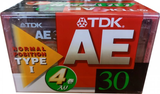 4 pack TDK AE 30 "AE-30X4F" Type I Normal 1998 Japan