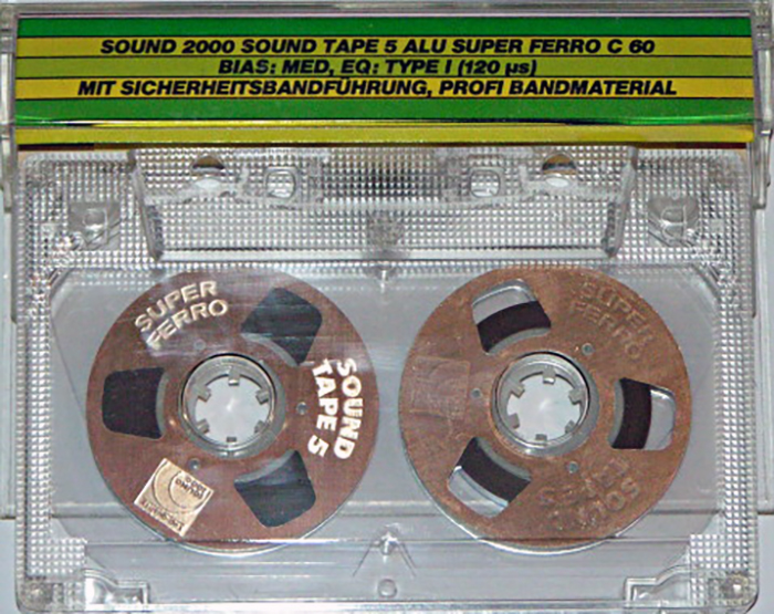 Compact Cassette Sound 2000 Sound Tape 5 60 "RV ROYAL" Type I Normal 1985 Germany